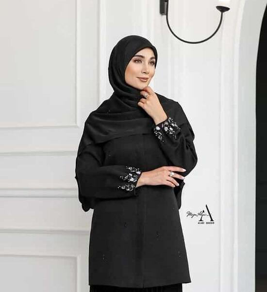 عکس مدل مانتو نخی جلو بسته شیک