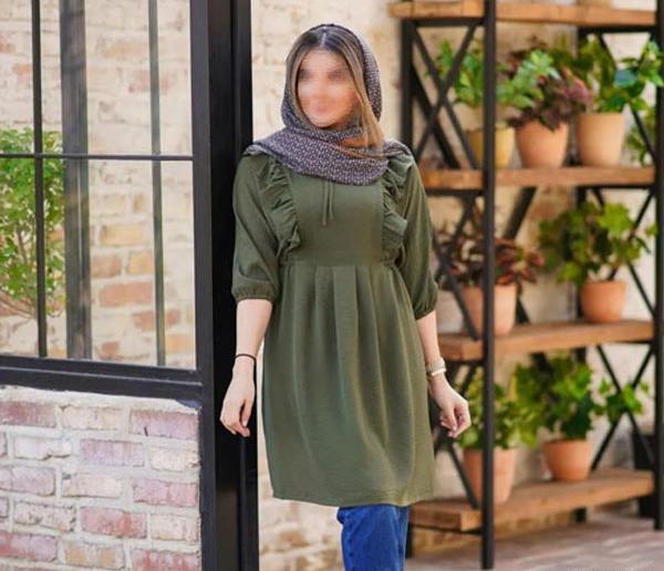 عکس مدل مانتو نخی جلو بسته شیک