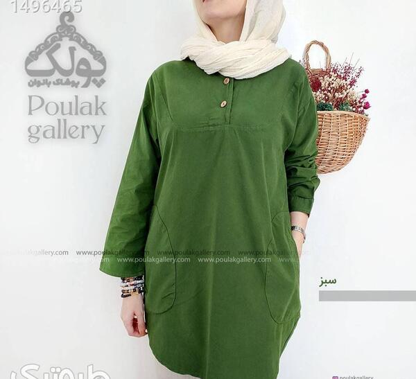 عکس مدل مانتو نخی جلو بسته سایز بزرگ