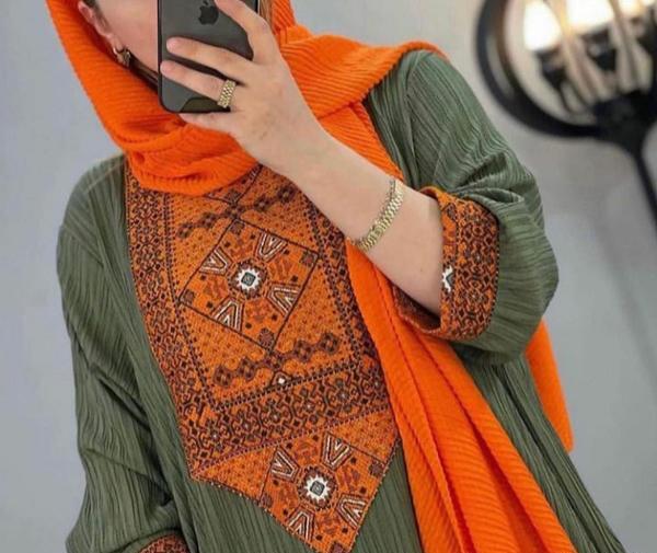 عکس مدل مانتو نخی جلو بسته جدید