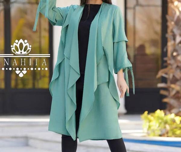 عکس مدل مانتو تابستانی با پارچه نخی جلو بسته