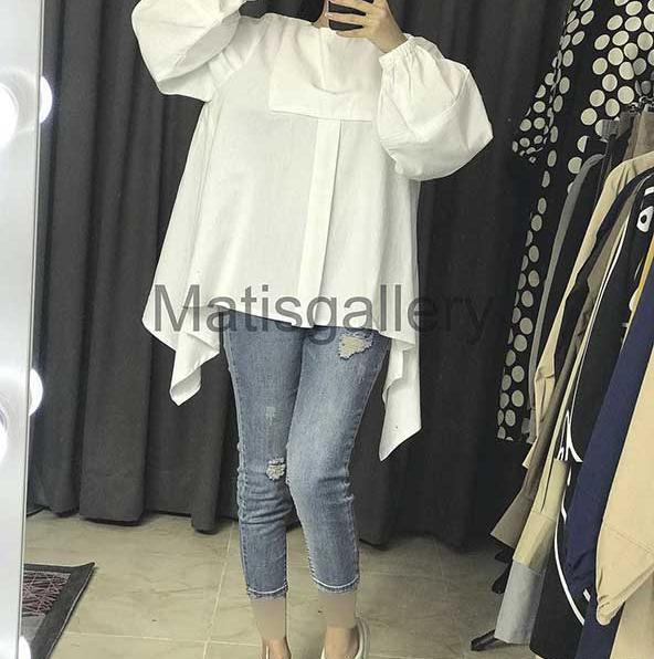 عکس مدل مانتو کتی اسپرت سفید