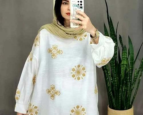 عکس مدل مانتو کتی اسپرت سفید