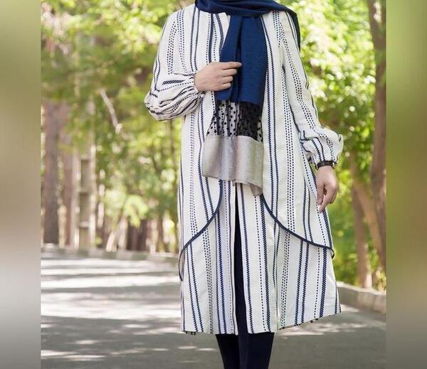عکس مدل مانتو اسپرت پارچه شانتون