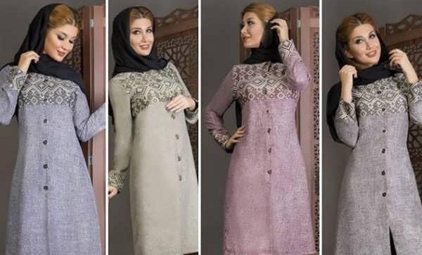 عکس مدل مانتو اسپرت پارچه شانتون
