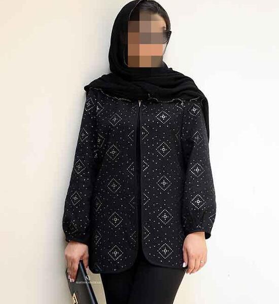 عکس مدل مانتو اسپرت با پارچه شانتون