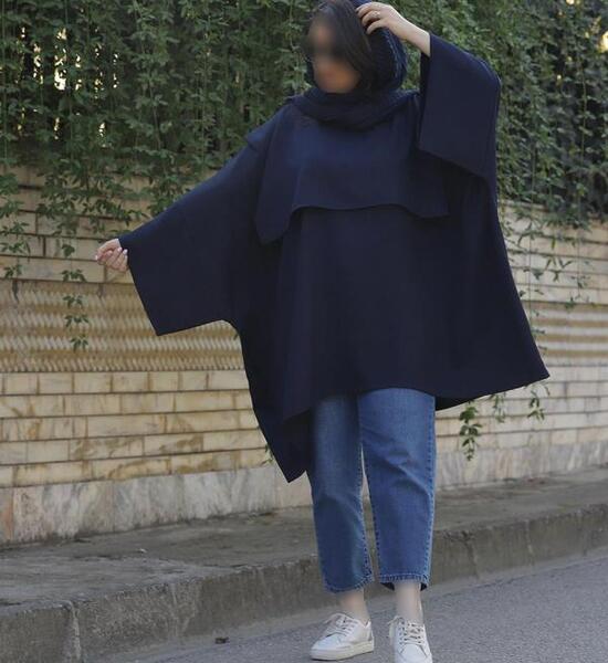 عکس مدل مانتو اسپرت با پارچه شانتون نخ