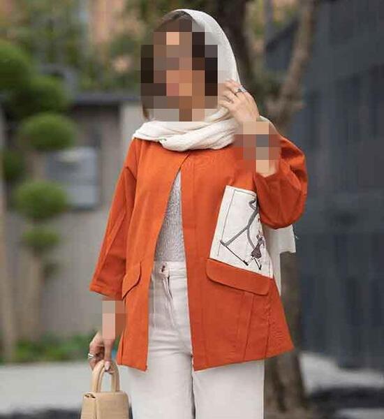 عکس مدل مانتو اسپرت برای پارچه شانتون
