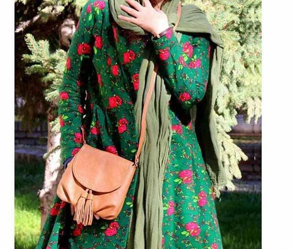 عکس مدل مانتو نخی گلدار تابستانه