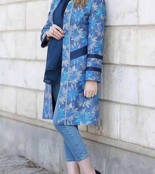 عکس مدل مانتو نخی گلدار تابستانه