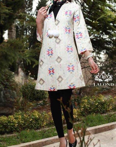 عکس مدل مانتو نخی گلدار زنانه