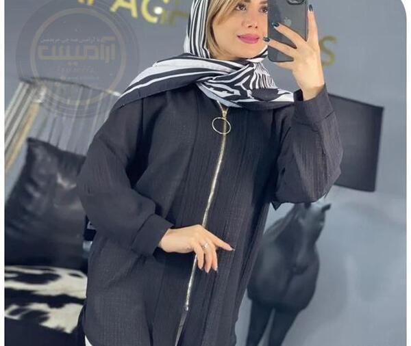 عکس مدل مانتو اسپرت کوتاه زیپ دار