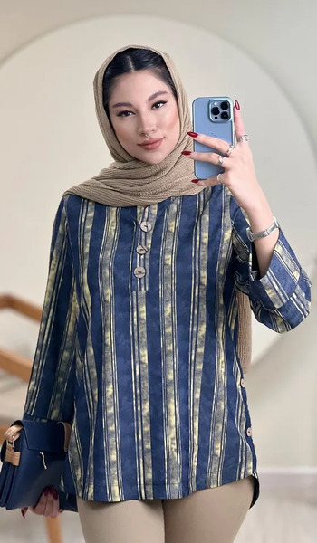 عکس مدل مانتو اسپرت راه راهی