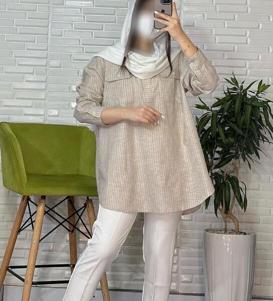 عکس مدل مانتو اسپرت لنین راه راه