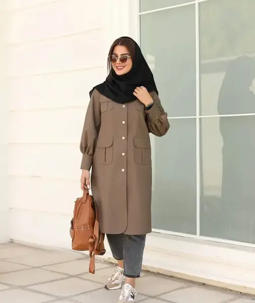 عکس مدل مانتو اسپرت دانشجویی بلند