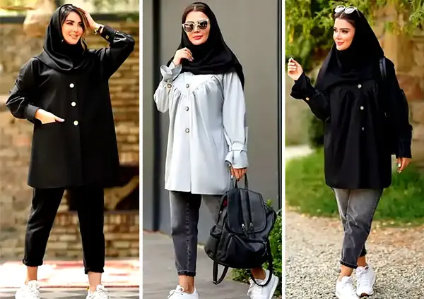عکس مدل مانتو دانشجویی اسپرت شیک