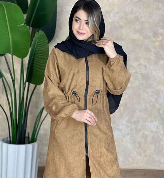 عکس مدل مانتو اسپرت پاییزه مخمل کبریتی