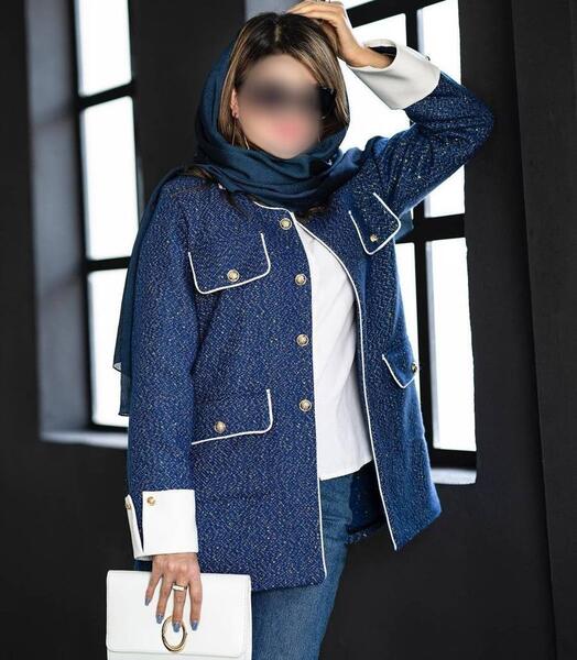 عکس مدل مانتو اسپرت پاییزه مخمل کبریتی