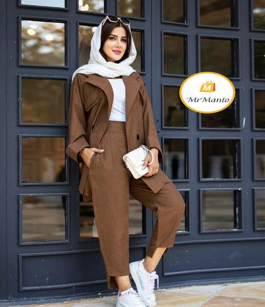 عکس مدل مانتو اسپرت پاییزه مخمل کبریتی