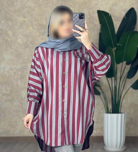 عکس مدل مانتو تابستانه اسپرت راه راه
