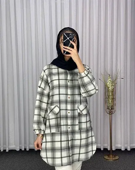 عکس جدیدترین مدل مانتو چهارخونه اسپرت