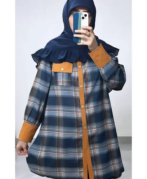 عکس جدیدترین مدل مانتو چهارخونه اسپرت
