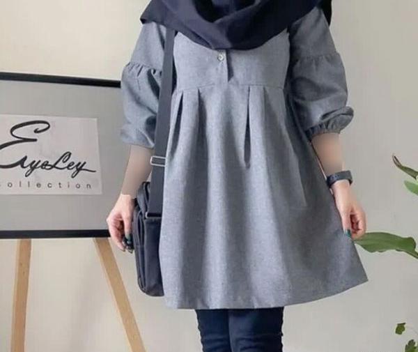 عکس مدل مانتو دخترانه اسپرت جلو بسته
