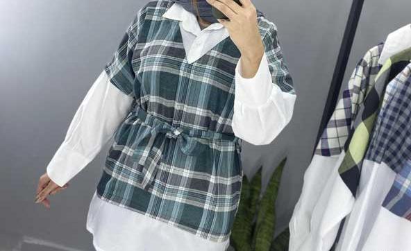 عکس مدل مانتو پاییزه اسپرت چهارخونه