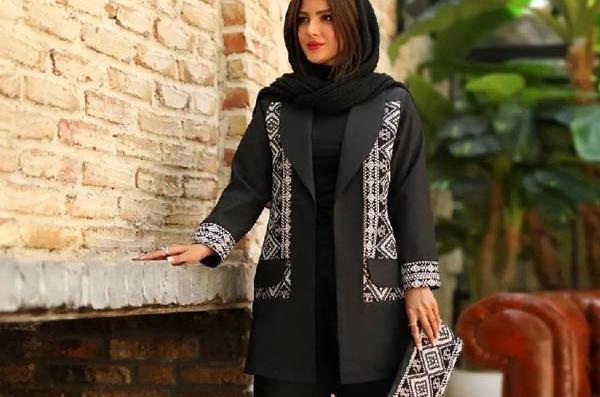 عکس مدل مانتو اسپرت با پارچه طرح دار