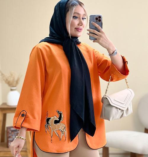 عکس مدل مانتو اسپرت استین پاکتی