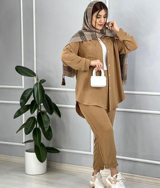 عکس مدل مانتو اسپرت کوتاه برای افراد چاق