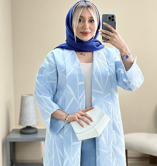 عکس مدل مانتو اسپرت رنگ ابی