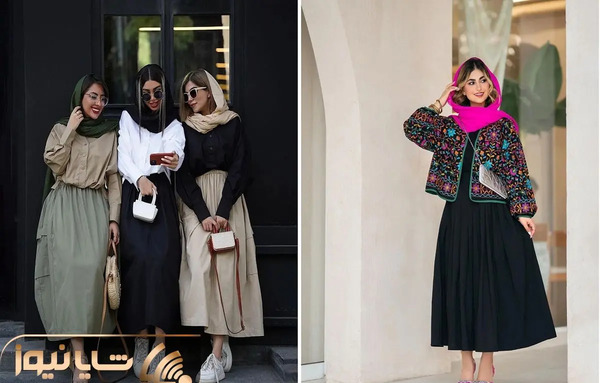 عکس مدل مانتو و دامن پلیسه