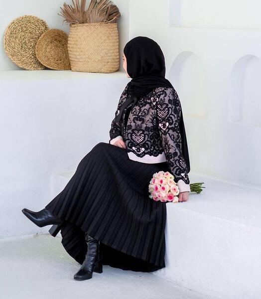 عکس مدل مانتو و دامن پلیسه