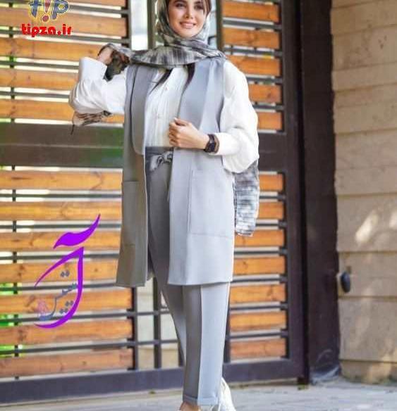 عکس مدل مانتو وست و شلوار