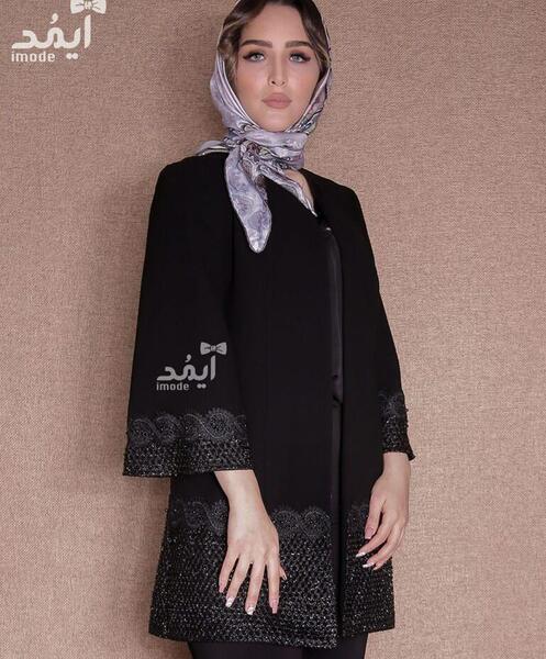 عکس مدل مانتو وشلوار مجلسی مشکی