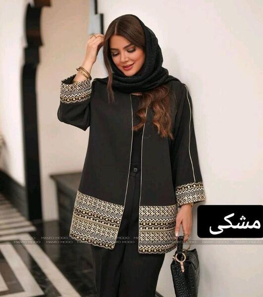 عکس مدل مانتو وشلوار مجلسی مشکی