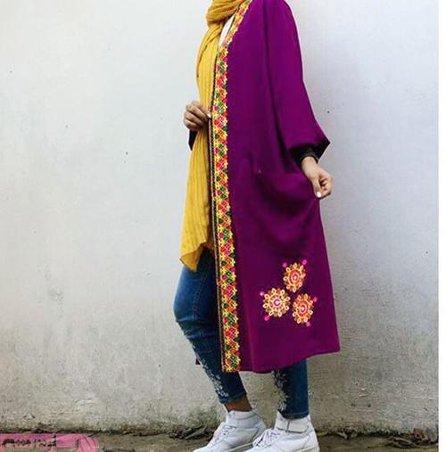 عکس مدل مانتو هندی بلند مجلسی