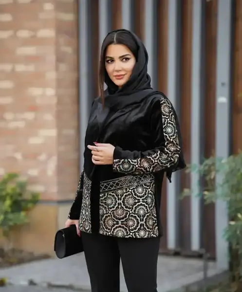 عکس مدل مانتو هندی سوزن دوزی