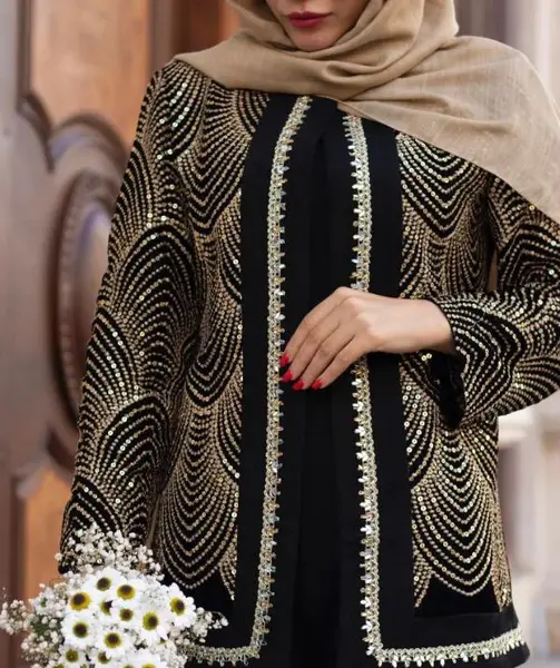 عکس مدل مانتو هندی سوزن دوزی
