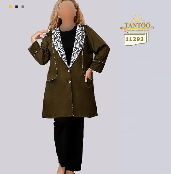 عکس مدل مانتو یقه ارشال جلو باز