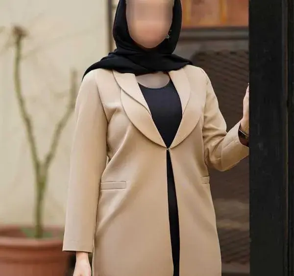 عکس مدل مانتو یقه انگلیسی جلو بسته