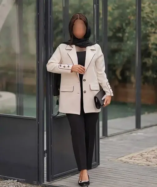 عکس مدل مانتو یقه انگلیسی سرخود