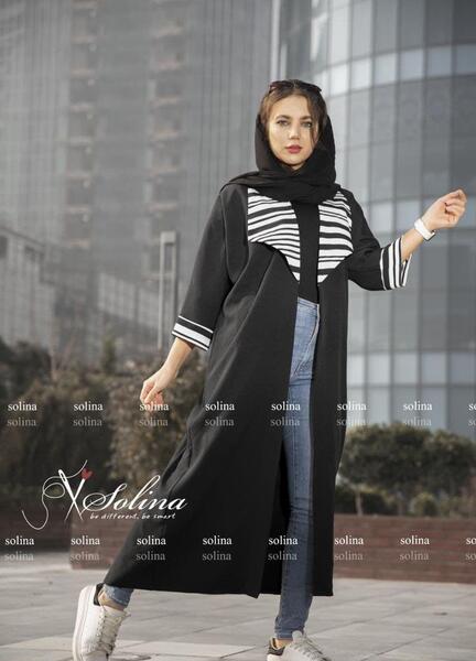 عکس مدل مانتو یقه امریکایی بلند