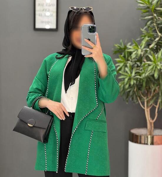 عکس مدل مانتو یقه امریکایی بلند