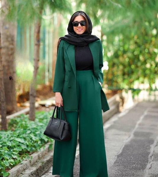 عکس مدل مانتو با یقه امریکایی