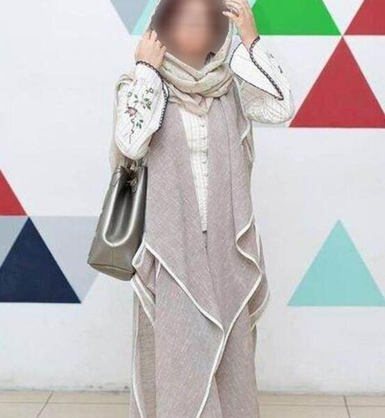 عکس الگو مدل مانتو یقه ریزشی