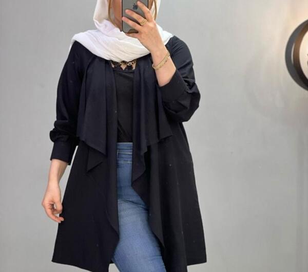 عکس الگو مدل مانتو یقه ریزشی