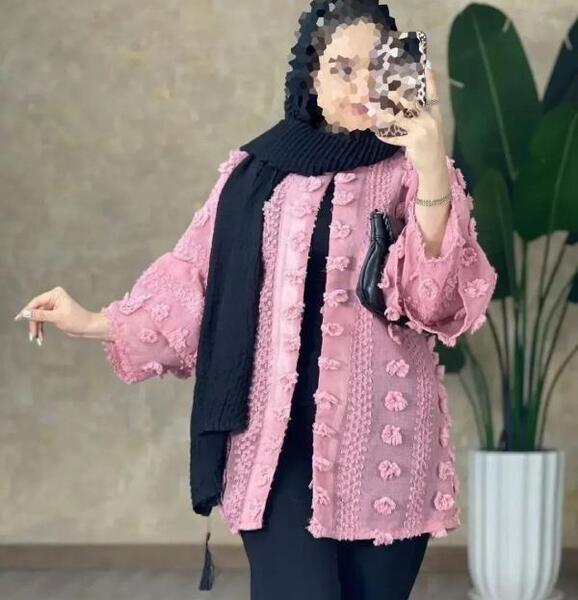 عکس مدل مانتو با پارچه یاخما مشکی