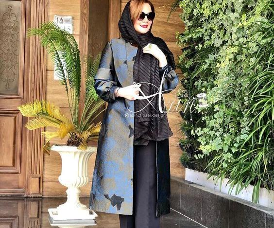 عکس مدل مانتو با پارچه یاخما مشکی
